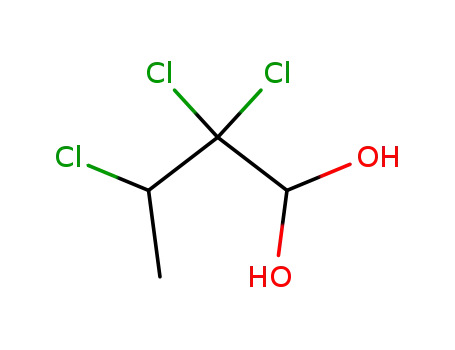 Molecular Structure of 76-40-4 (2,2,3-trichlorobutane-1,1-diol)