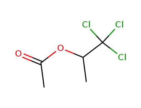 19376-15-9,Acetic acid 1-methyl-2,2,2-trichloroethyl ester,1-Trichlormethyl-1-acetoxy-ethan;2,2,2-Trichloroisopropylacetat;ACETIC ACID,1-METHYL-2,2,2-TRICHLOROETHYL ESTER;2-acetoxy-1,1,1-trichloropropane;Trichloroisopropyl acetate;2-Acetoxy-1,1,1-trichlor-propan;