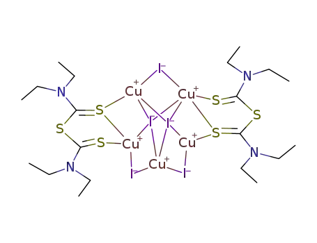 Cu5(tetraethylthiuram monosulfide)2I5