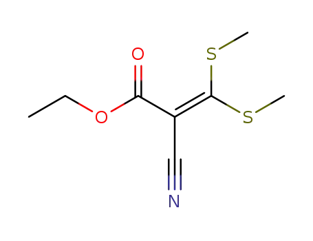 Molecular Structure of 17823-58-4 (3,3-BIS(METHYLTHIO)-2-CYANOACRYLIC ACID ETHYL ESTER)