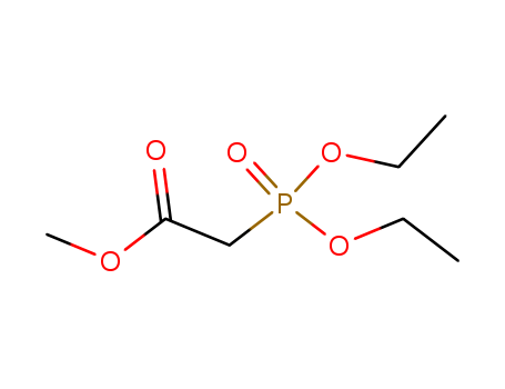 1067-74-9,Methyl diethylphosphonoacetate,[(Methoxycarbonyl)methyl]phosphonic acid diethyl ester;Aceticacid, (diethoxyphosphinyl)-, methyl ester (9CI);Acetic acid, phosphono-,P,P-diethyl methyl ester (8CI);Acetic acid, phosphono-, diethyl 1-methyl ester(7CI);(Diethoxyphosphinyl)acetic acid methyl ester;Diethyl (methoxycarbonylmethyl)phosphonate;Diethylcarbomethoxymethylphosphonate;Diethyl methoxycarbonylmethanephosphonate;Diethylphosphonoacetic acid methyl ester;Methoxycarbonylmethanephosphonic aciddiethyl ester;Methyl (diethoxyphosphinyl)acetate;Methyl 2-(diethoxyphosphoryl)acetate;Methyl2-(diethylphosphonato)acetate;NSC 147757;O,O-Diethyl phosphonoacetic acid methylester;