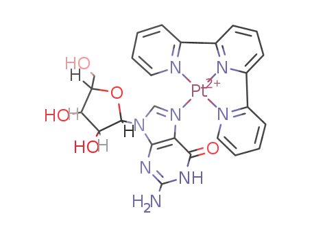 N(1),N(6)-bis[(2,2':6',2''-terpyridine)platinio(II)]guanosine