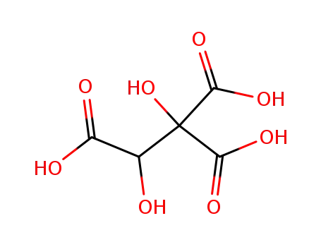 Molecular Structure of 639-51-0 (1,2-dihydroxy-1,1,2-ethanetricarboxylic acid)