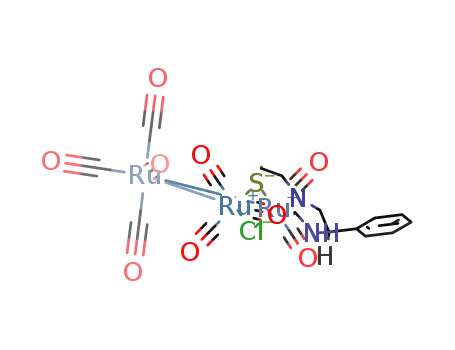 Ru3(μ-Cl)(μ-1-ethyelenethiolate-3-H-4-(S)-phenylimidazolin-2-ylidene)(CO)9