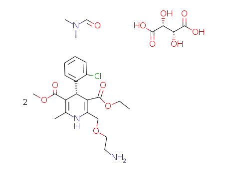 (S)-amlodipine-L-hemitartrate dimethylformamide solvate