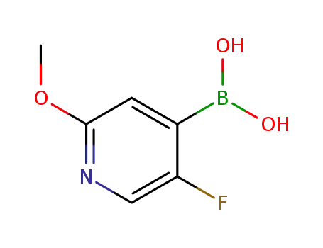 Molecular Structure of 1043869-98-2 (5-FLUORO-2-METHOXYPYRIDINE-4-BORONIC ACID)
