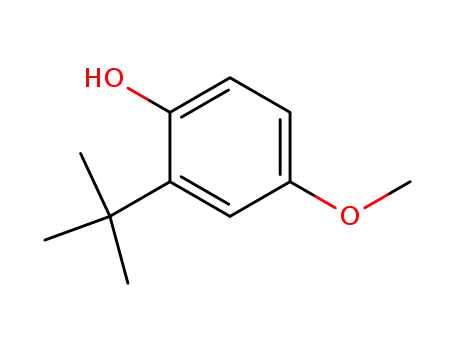 Molecular Structure of 121-00-6 (3-TERT-BUTYL-4-HYDROXYANISOLE)