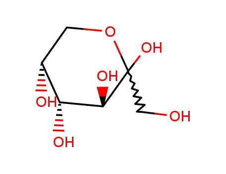 Molecular Structure of 6347-01-9 (D-(-)-FRUCTOSE)