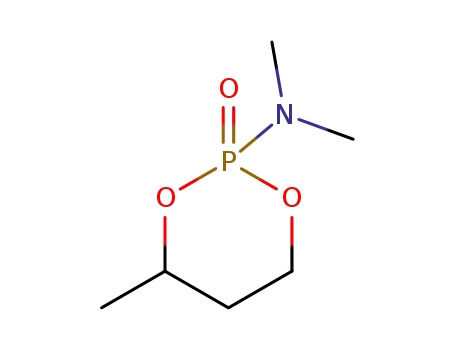 Molecular Structure of 21857-33-0 (1,3,2-Dioxaphosphorinan-2-amine, N,N,4-trimethyl-, 2-oxide)