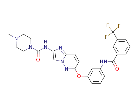 4-methyl-N-[6-(3-{[3-(trifluoromethyl)benzoyl]amino}phenoxy)imidazo[1,2-b]pyridazin-2-yl]piperazine-1-carboxamide