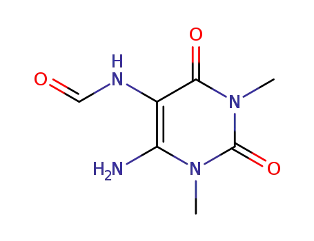 Molecular Structure of 7597-60-6 (6-amino-5-formamido-1,3-dimethyluracil)