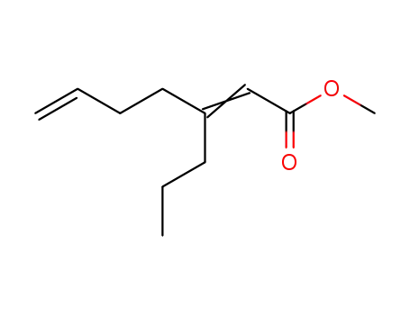 Molecular Structure of 66052-40-2 (2,6-Heptadienoic acid, 3-propyl-, methyl ester)