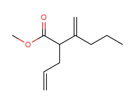 Molecular Structure of 66052-39-9 (Hexanoic acid, 3-methylene-2-(2-propenyl)-, methyl ester)