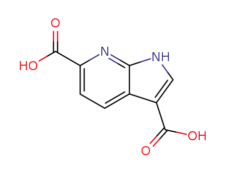 Molecular Structure of 99066-81-6 (1H-Pyrrolo[2,3-b]pyridine-3,6-dicarboxylic acid)