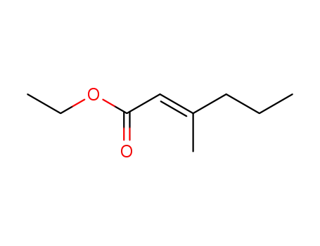 Molecular Structure of 22210-21-5 (2-Hexenoic acid, 3-methyl-, ethyl ester, (2E)-)