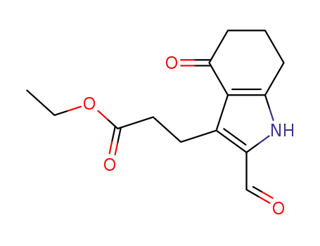 ethyl 3-(2-formyl-4-oxo-4,5,6,7-tetrahydro-1H-indol-3-yl)propanoate
