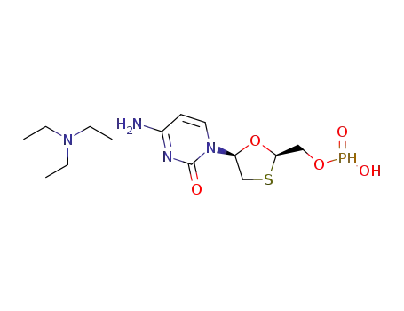 triethylammonium α-L-2',3'-dideoxy-3'-thiacytadin-5'-yl phosphonate