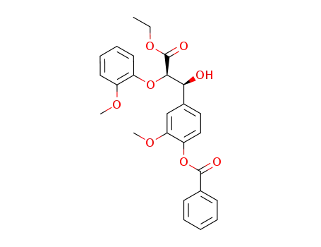 ethyl threo-3-(4-(benzoyloxy)-3-methoxyphenyl)-2-(2-methoxyphenoxy)-3-hydroxypropionate