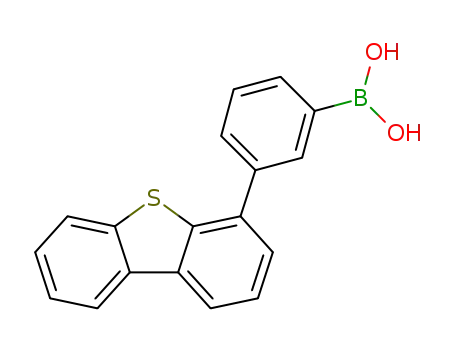 Molecular Structure of 1307859-67-1 (B-[3-(4-Dibenzothienyl)phenyl]boronic acid)