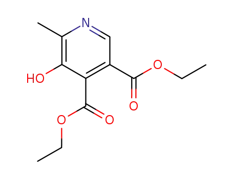 Molecular Structure of 2397-71-9 (3,4-Pyridinedicarboxylic acid, 5-hydroxy-6-methyl-, diethyl ester)