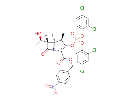 p-nitrobenzyl (1R,5R,6S)-6-[(1R)-1-hydroxyethyl]-2-[(bis(2,4-dichlorophenyl)phosphono)oxy]-1-methylcarbapen-2-em-3-carboxylate