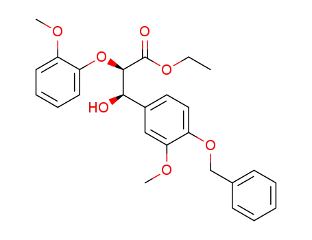 erythro-ethyl 3-(4-benzyloxy-3-methoxyphenyl)-3-hydroxy-2-(2-methoxyphenoxy)propanoate