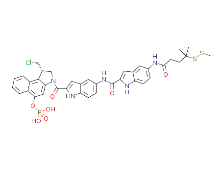 1-[S]-(chloromethyl)-5-phosphonoxy-3-{{5-[5-(4-methyldithio-3,3-dimethylbutyryl)indol-2-ylcarbonylamino]indole-2-yl}-carbonyl}-1,2-dihydro-3H-benz[e]indole