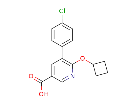 5-(4-chlorophenyl)-6-(cyclobutyloxy)-3-pyridinecarboxylic acid