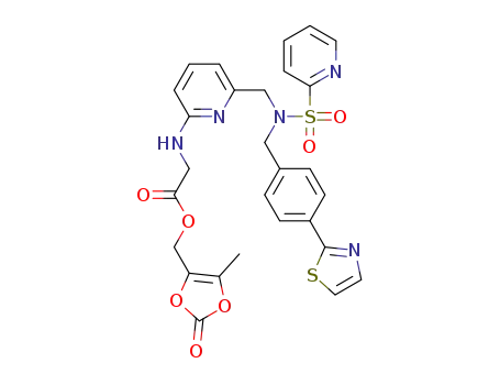 [(5-methyl-2-oxo-1,3-dioxolen-4-yl)methyl] (6-{(pyridin-2-ylsulfonyl)[4-(thiazol-2-yl)benzyl]aminomethyl}pyridin-2-ylamino)acetate