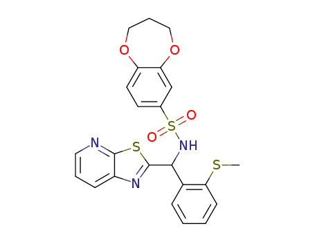 N-((2-(methylsulfanyl)phenyl)([1,3]thiazolo[5,4-b]pyridin-2-yl)methyl)-3,4-dihydro-2H-1,5-benzodioxepine-7-sulfonamide