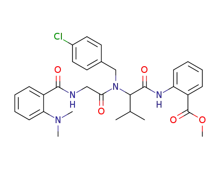 methyl 2-(2-(n-(4-chlorobenzyl)-2-(2-(dimethylamino)benzamido)acetamido)-3-methylbutanamido)benzoate