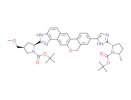 tert-butyl (2S,4S)-2-(5-{2-[(2S,4S)-1-(tert-butoxycarbonyl)-4-(methoxymethyl)pyrrolidin-2-yl]-1,11-dihydroisochromeno[4',3':6,7]naphtho[1,2-d]imidazol-9-yl}-1H-imidazol-2-yl)-5-methylpyrrolidine-1-carboxylate
