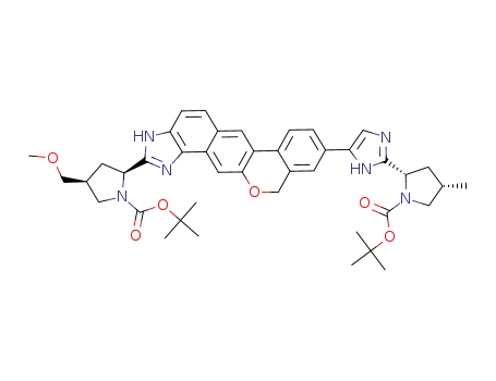 tert-butyl (2S,4S)-2-[5-(2-{(2S,4S)-1-[N-(methoxycarbonyl)-L-valyl]-4-(methoxymethyl)pyrrolidin-2-yl}-1,11-dihydroisochromeno[4',3':6,7]naphtho[1,2-d]imidazol-9-yl)-1H-imidazol-2-yl]-4-methylpyrrolidine-1-carboxylate