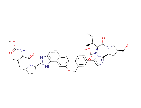 methyl {(2S,3S)-1-[(2S,4S)-2-(5-{2-[(2S,5S)-1-{(2S)-2-[(methoxycarbonyl)amino]-3-methylbutanoyl}-5-methylpyrrolidin-2-yl]-1,11-dihydroisochromeno[4′,3′:6,7]naphtho[1,2-d]imidazol-9-yl}-1H-imidazol-2-yl)-4-(methoxymethyl)pyrrolidin-1-yl]-3-methyl-1-oxopentan-2-yl}carbamate