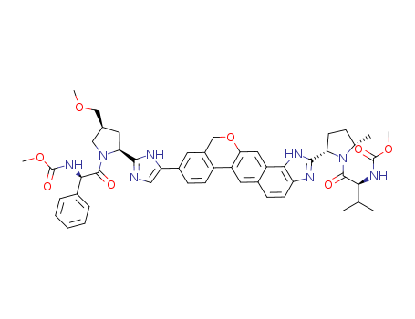 1377049-84-7,Velpatasvir,Velpatasvir;velpatasvir(GS-5816);methyl ((2s)-1-((2s,5s)-2-(9-(2-((2s,4s)-1-((2r)-2-((methoxycarbonyl)amino)-2-phenylacetyl)-4-(methoxymethyl)pyrrolidin-2-yl)-1h-imidazol-5-yl)-1,11-dihydroisochromeno(4',3':6,7)naphtho(1,2-d)imidazol-2-yl)-5-methylpyrrolidin-1-yl)-3-methyl-1-oxobutan-2-yl)carbamate;Velpatasvir API;Unifiram (DM-232)