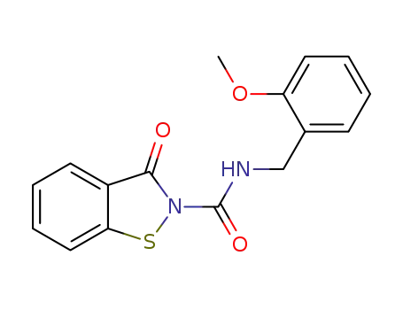 N-(2-methoxybenzyl)benzisothiazol-3-one-2-amide