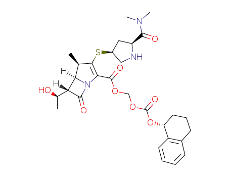 (R)-tetral-1-yloxycarbonyloxymethyl (1R,5S,6S)-2-{[(3S,5S)-5-(N,N-dimethylcarbamoyl)pyrrolidin-3-yl]thio}-6-[(1R)-1-hydroxyethyl]-1-methylcarbapen-2-em-3-carboxylate