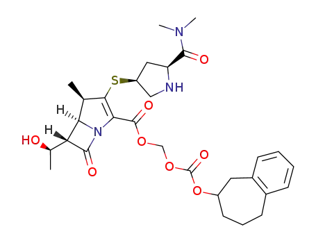 benzosuber-2-yloxycarbonyloxymethyl (1R,5S,6S)-2-{[(3S,5S)-5-(N,N-dimethylcarbamoyl)pyrrolidin-3-yl]thio}-6-[(1R)-1-hydroxyethyl]-1-methylcarbapen-2-em-3-carboxylate