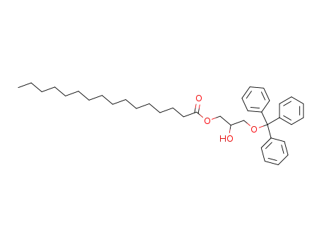 Molecular Structure of 69256-58-2 (Hexadecanoic acid, 2-hydroxy-3-(triphenylmethoxy)propyl ester)