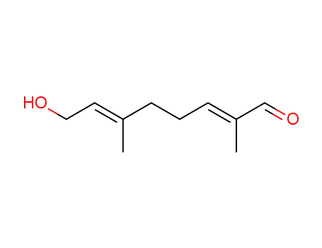 Molecular Structure of 38290-51-6 (2,6-Octadienal, 8-hydroxy-2,6-dimethyl-, (E,E)-)