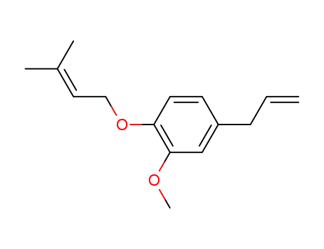 Molecular Structure of 68800-55-5 (Benzene, 2-methoxy-1-[(3-methyl-2-butenyl)oxy]-4-(2-propenyl)-)