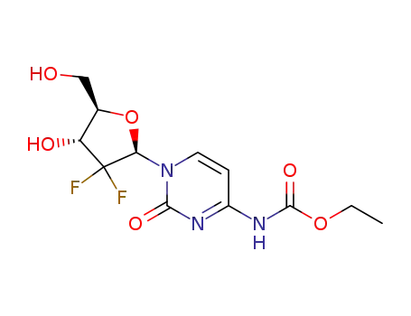 Molecular Structure of 155968-14-2 (Cytidine, 2'-deoxy-N-(ethoxycarbonyl)-2',2'-difluoro-)
