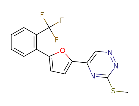 3-(methylthio)-5-(5-(2-(trifluoromethyl)phenyl)furan-2-yl)-1,2,4-triazine