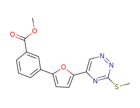 methyl 3-(5-(3-(methylthio)-1,2,4-triazin-5-yl)furan-2-yl)benzoate