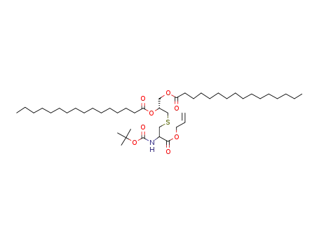 (R)-3-(3-(allyloxy)-2-(tert-butoxycarbonylamino)-3-oxopropylthio)propane-1,2-diyl dipalmitate