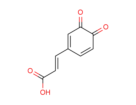 Molecular Structure of 92279-06-6 (2-Propenoic acid, 3-(3,4-dioxo-1,5-cyclohexadien-1-yl)-, (E)-)
