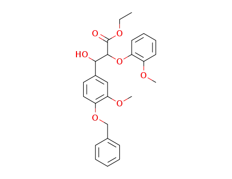 ethyl 3-(4-(benzyloxy)-3-methoxyphenyl)-3-hydroxy-2-(2-methoxyphenoxy)propanoate
