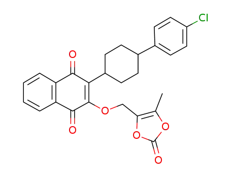 3-(5-methyl-2-oxo-1,3-dioxol-4-yl)methyloxy-2-trans-[(4-chlorophenyl)cyclohexyl][1,4]naphthaquinone