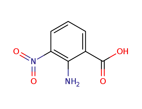 Molecular Structure of 606-18-8 (2-Amino-3-nitrobenzoic acid)