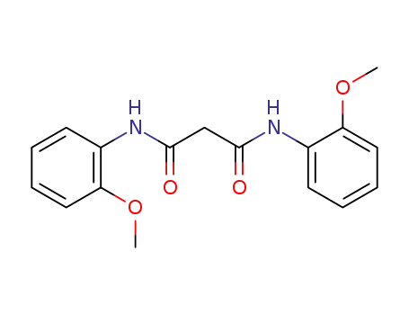 Molecular Structure of 7056-72-6 (N,N''-BIS-(2-METHOXY-PHENYL)-MALONAMIDE)